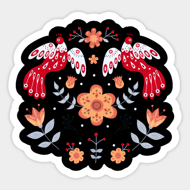 Design Based on Slavic Motifs Sticker by Gomqes